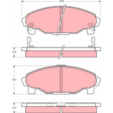 GDB3071 Bremsbelagsatz, Scheibenbremse