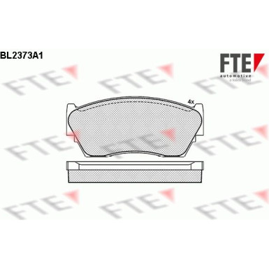 FTE | Bremsbelagsatz, Scheibenbremse | 9010714