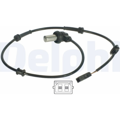 Delphi | Sensor, Raddrehzahl | SS20038
