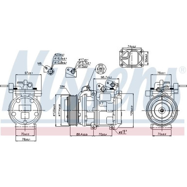Nissens | Kompressor, Klimaanlage | 89256