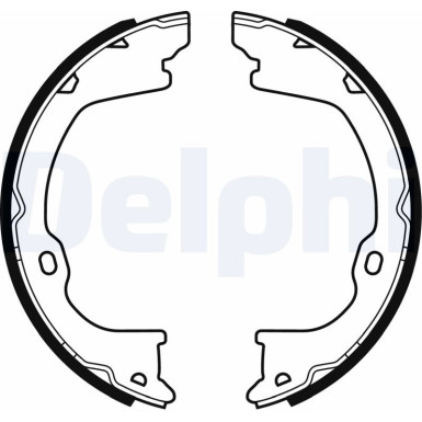 Delphi | Bremsbackensatz, Feststellbremse | LS2055