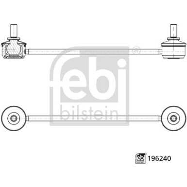 febi bilstein | Stange/Strebe, Stabilisator | 196240