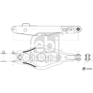 194708 Lenker, Radaufhängung