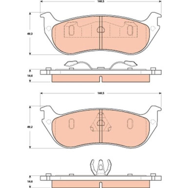 GDB4132 Bremsbelagsatz, Scheibenbremse