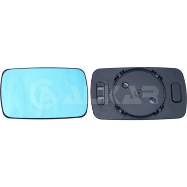 2 x ALKAR Spiegelglas, Außenspiegel | 6401485