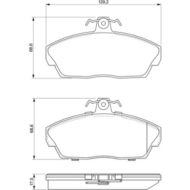 0 986 424 566 Bremsbelagsatz, Scheibenbremse