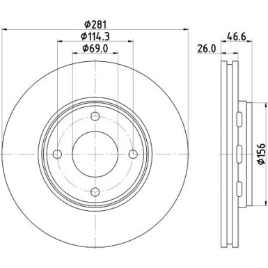 Hella Pagid | Bremsscheibe | 8DD 355 116-531