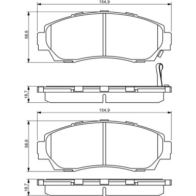 0 986 494 308 Bremsbelagsatz, Scheibenbremse