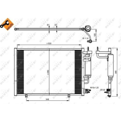 350205 Kondensator, Klimaanlage EASY FIT