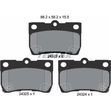 2432301 Bremsbelagsatz, Scheibenbremse