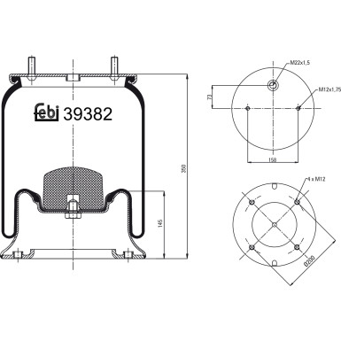 FEBI BILSTEIN 39382 Federbalg, Luftfederung