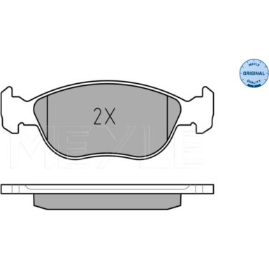 025 219 2717/W Bremsbelagsatz, Scheibenbremse MEYLE-ORIGINAL: True to OE.