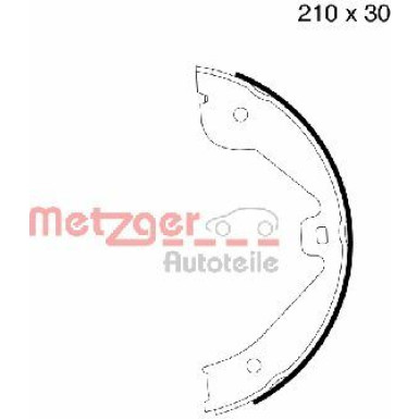 Metzger | Bremsbackensatz, Feststellbremse | MG 790