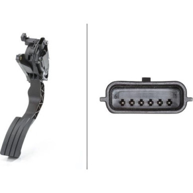 Hella | Sensor, Fahrpedalstellung | 6PV 009 978-721