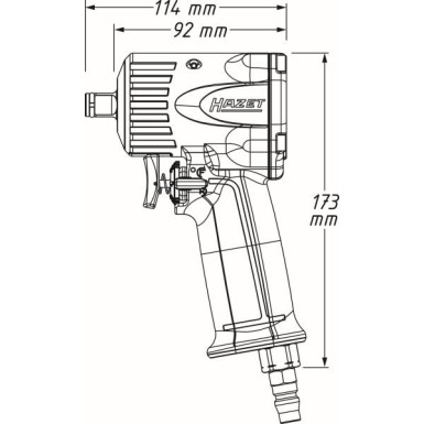 Hazet | Schlagschrauber (Druckluft) | 1/2 Zoll | 9012M