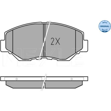Meyle Bremsbelagsatz, Scheibenbremse MEYLE-ORIGINAL: True to OE 025 238 6817