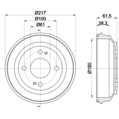 Hella | Bremstrommel | 8DT 355 302-051