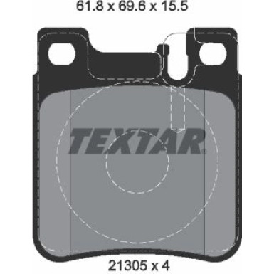 Textar | Bremsbelagsatz, Scheibenbremse | 2130501