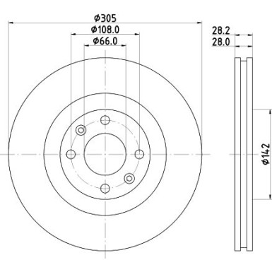 Hella | Bremsscheibe | 8DD 355 106-531