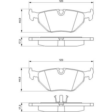BOSCH Bremsbelagsatz, Scheibenbremse 0 986 469 960