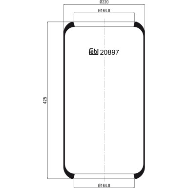 FEBI BILSTEIN 20897 Federbalg, Luftfederung