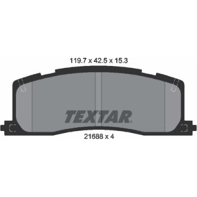 Textar | Bremsbelagsatz, Scheibenbremse | 2168801