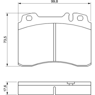 BOSCH Bremsbelagsatz, Scheibenbremse 0 986 460 966