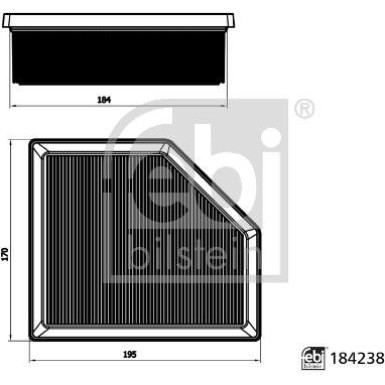 FEBI BILSTEIN 184238 Luftfilter FEBI BILSTEIN 184238 Luftfilter