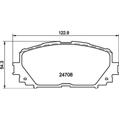 Hella | Bremsbelagsatz, Scheibenbremse | 8DB 355 013-901