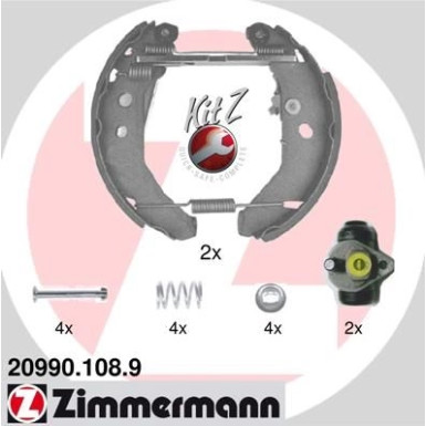 Zimmermann | Bremsbackensatz | 20990.108.9