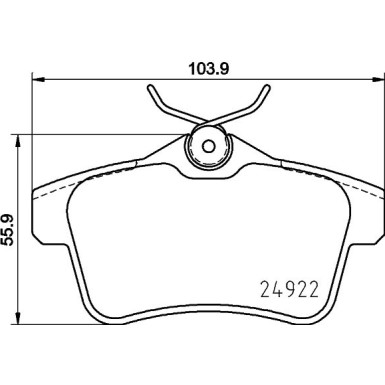 Hella | Bremsbelagsatz, Scheibenbremse | 8DB 355 031-811
