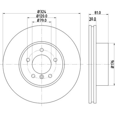 Hella | Bremsscheibe | 8DD 355 129-771