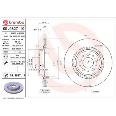 Brembo | Bremsscheibe | 09.9827.11