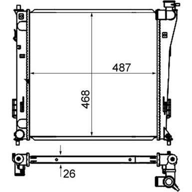 CR 848 000S Kühler, Motorkühlung BEHR