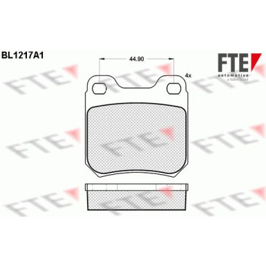 FTE | Bremsbelagsatz, Scheibenbremse | 9010064
