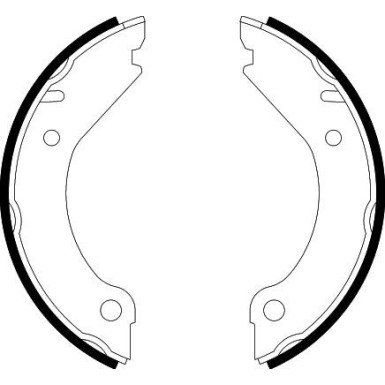 Hella | Bremsbackensatz, Feststellbremse | 8DA 355 050-021