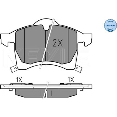 Meyle Bremsbelagsatz, Scheibenbremse MEYLE-ORIGINAL: True to OE 025 230 5719/W