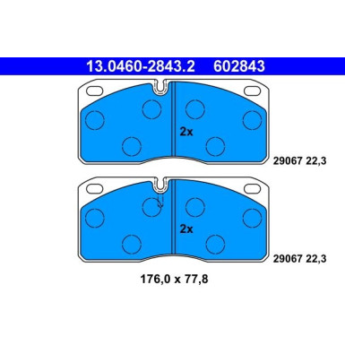 13.0460-2843.2 Bremsbelagsatz, Scheibenbremse