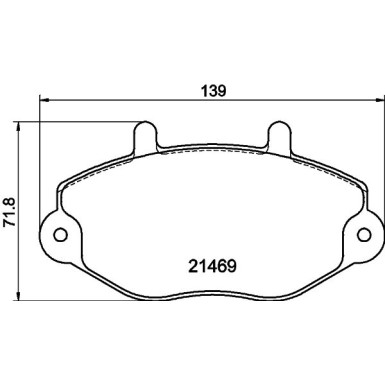 Hella | Bremsbelagsatz, Scheibenbremse | 8DB 355 019-381