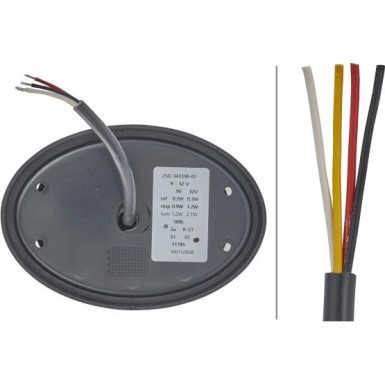 Hella | Heckleuchte | 2SD 343 390-011