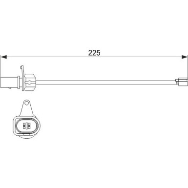 1 987 474 511 Warnkontakt, Bremsbelagverschleiß