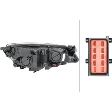 Hella 2 x HELLA Hauptscheinwerfer 1EG 010 011-611