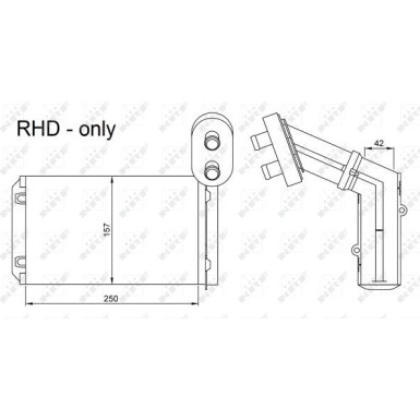 NRF | Wärmetauscher, Innenraumheizung | 54253