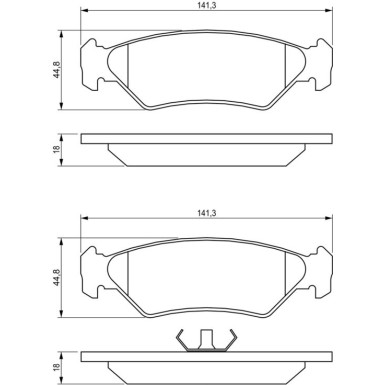 BOSCH Bremsbelagsatz, Scheibenbremse 0 986 492 020