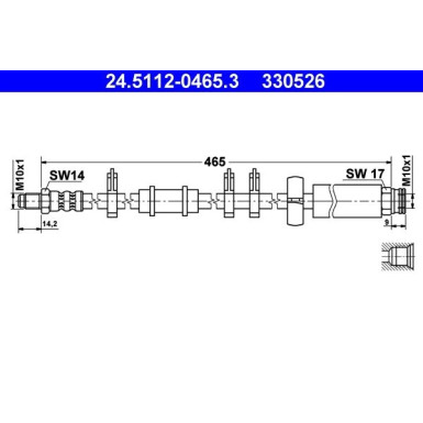 ATE | Bremsschlauch | 24.5112-0465.3