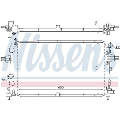 Nissens | Kühler, Motorkühlung | 63111A