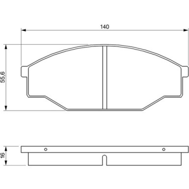 BOSCH Bremsbelagsatz, Scheibenbremse 0 986 424 382