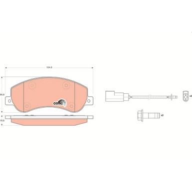 GDB1724 Bremsbelagsatz, Scheibenbremse COTEC
