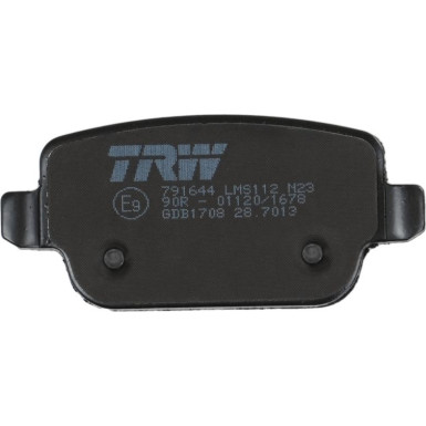TRW | Bremsbelagsatz, Scheibenbremse | GDB1708