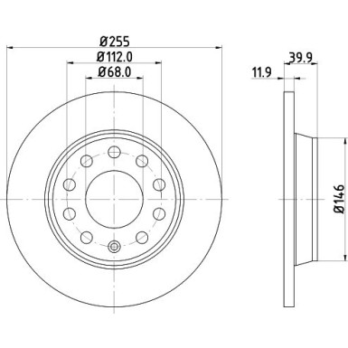 Hella | Bremsscheibe | 8DD 355 107-561